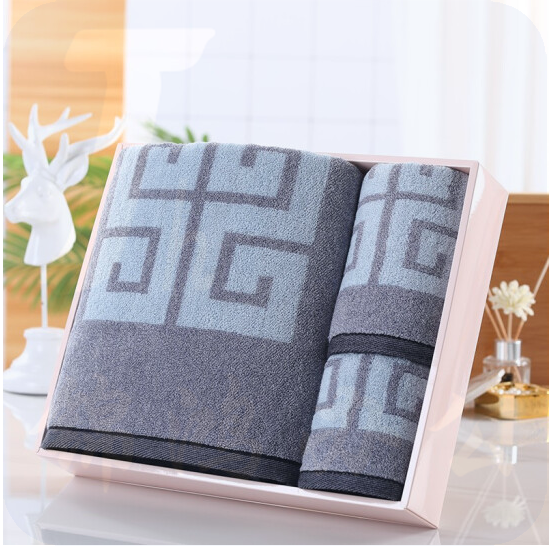 金号  毛巾浴巾礼盒三件套  纯棉吸水毛巾浴巾套装 浴巾、毛巾、方巾