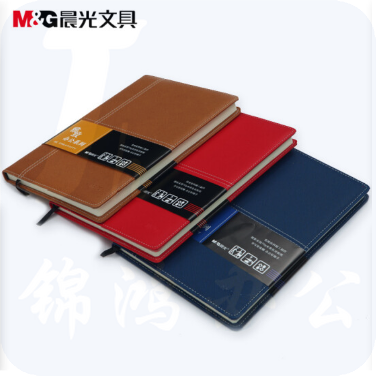 晨光 B5/100页 皮革胶套本记事本APY4K361（ 颜色随机）