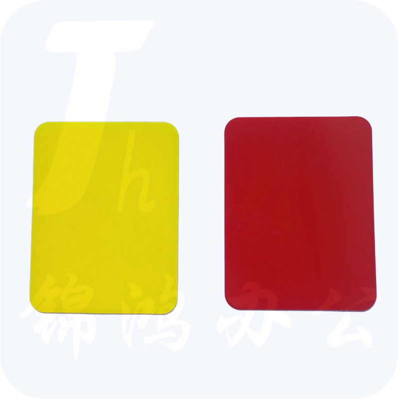 红黄牌裁判道具 足球比赛裁判用黄牌红牌  货号：JC