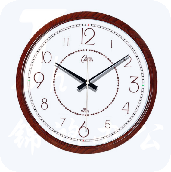 康巴丝 WI-FI智能网络挂钟 自动校时考场办公钟 02款-咖色 13英寸33*33*5cm