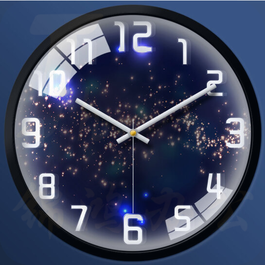 摩门 12英寸30cm  LED夜光挂钟 时钟石英钟 夜光HJ0021