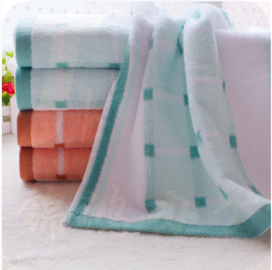 洁丽雅  2034 毛巾74*36cm 强吸水舒适面巾 纯棉洗脸毛巾  颜色随机