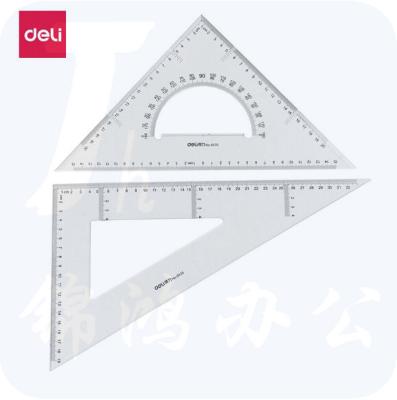 得力（deli） 6435三角尺 35cm有效刻度