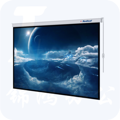 红叶（HONGYE）300英寸4:3 电动玻珠白塑银幕 需定做  6.10*4.60   白塑
