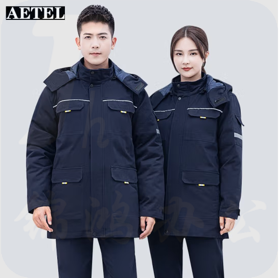 AETEL 冬季纯棉工作服  可拆卸棉袄加厚棉衣  货号：TXH