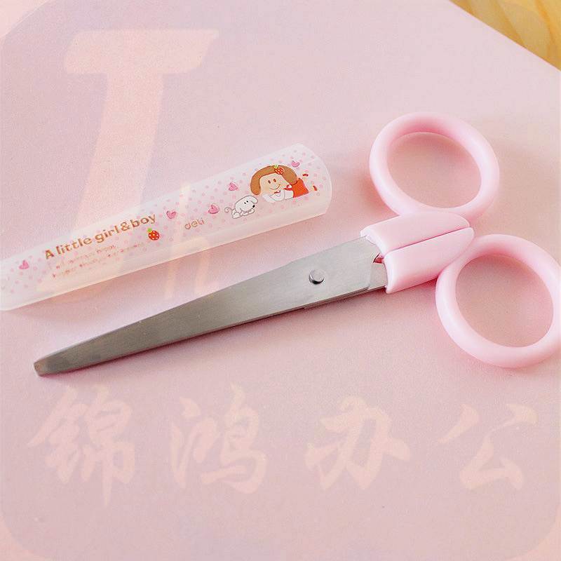 得力 6022 学生剪刀 121mm(4.75) (单位:把) 混色