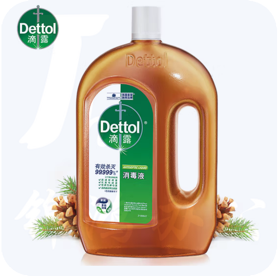 滴露  消毒液 洗衣消毒液   杀菌除螨 家居宠物消毒除菌 松木1.8L   非酒精84  货号：JC