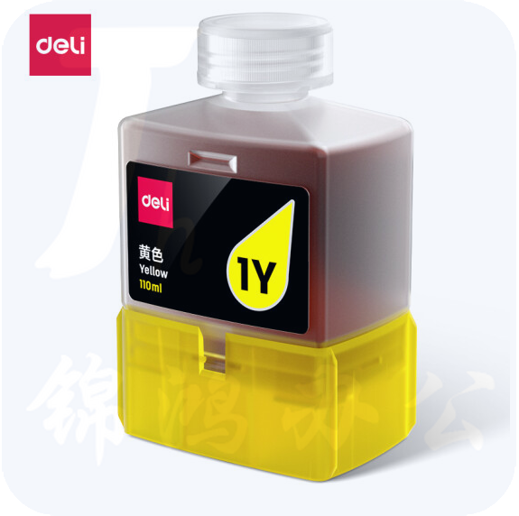 得力（deli）喷墨打印机1Y黄色墨水瓶 适用得力L300系列