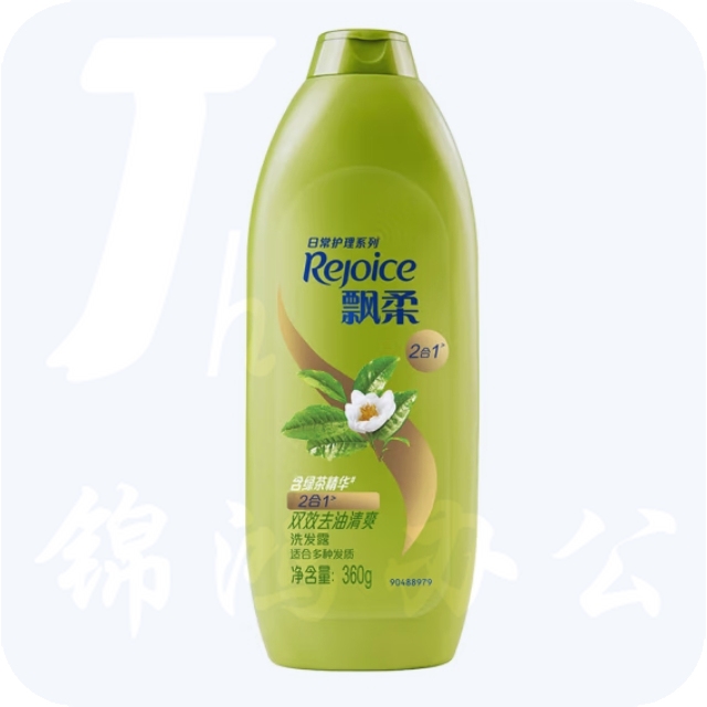 飘柔 360g 绿茶双效去油洗发水洗发露控油柔顺