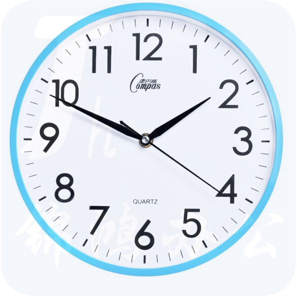 康巴丝 挂钟 钟表c2855Y 蓝色（直径26cm）