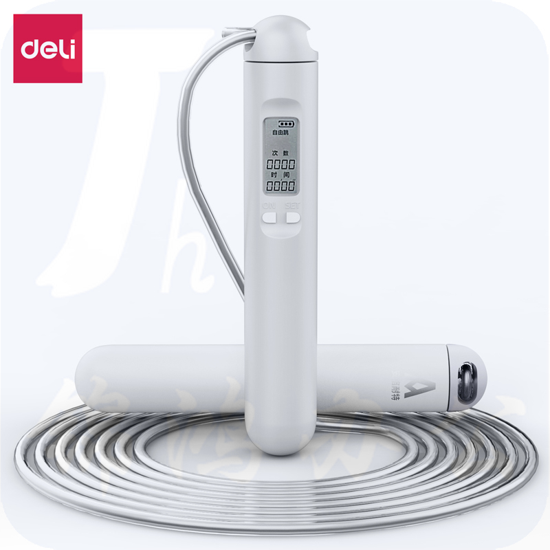 安格耐特F4148中考训练电子计数跳绳3米(钢丝绳)(白色)(根)