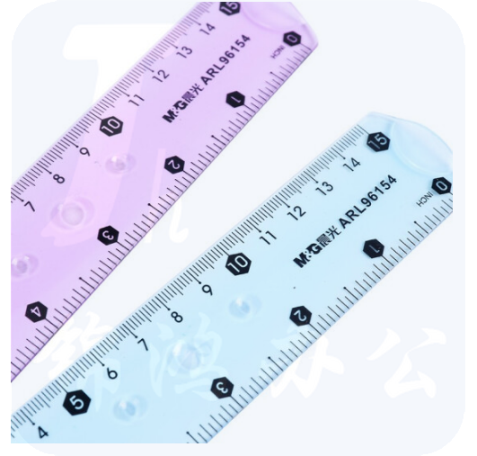 晨光 15CM   ARL96154学生办公软型直尺仪尺颜色随机