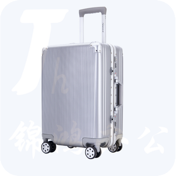 外交官 24英寸 行李箱 拉杆箱双TSA密码锁万向轮旅行箱TC-9183银色