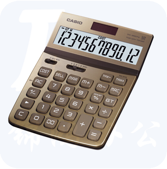 卡西欧DW-200TW-GD 魅雅系列尊贵金 大型计算器