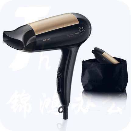 飞利浦（PHILIPS） 电负离子吹风机 冷热风 便携旅行可静音吹风筒