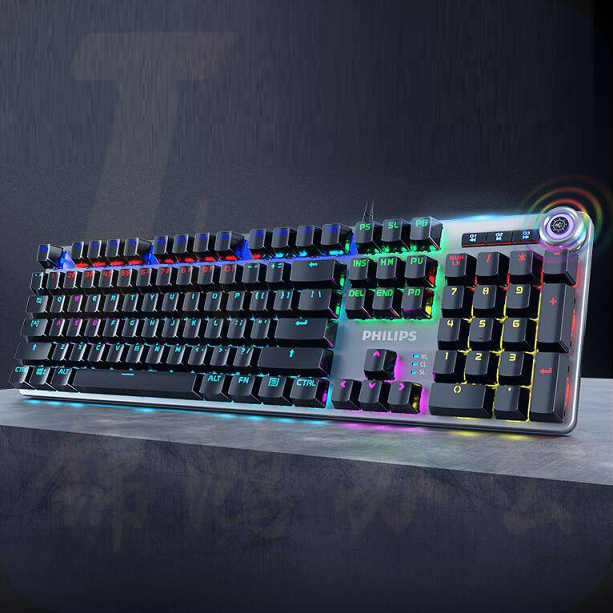 飞利浦（PHILIPS）SPK8401BQM 104键真机械键盘