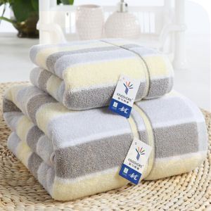 金号纯棉毛巾提缎花式三件套 GA1087W+GA1087W+GA3087W 带盒