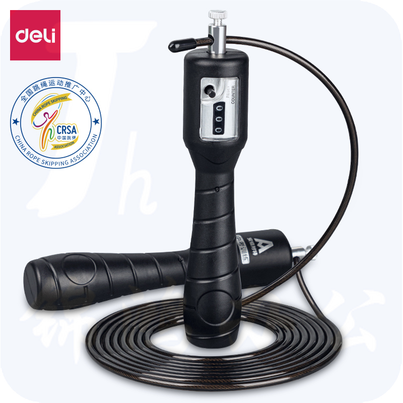 安格耐特F4125黑色手柄机械计数跳绳(黑色)(根)