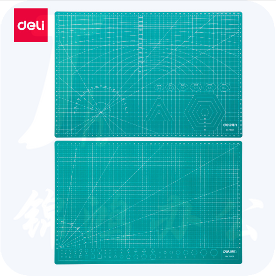 得力(deli)A3耐用PVC切割垫板桌垫 绿色78401