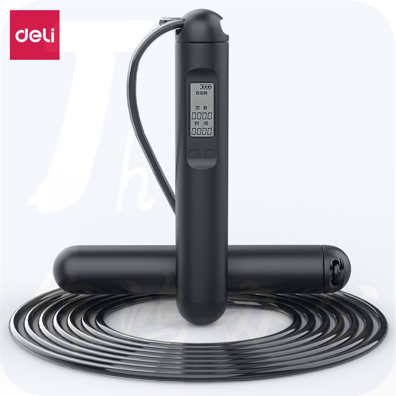 安格耐特F4147中考训练电子计数跳绳3米(PVC绳)(黑色)(根)