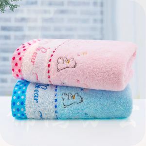 金号 无捻提缎绣毛巾5146 2条装