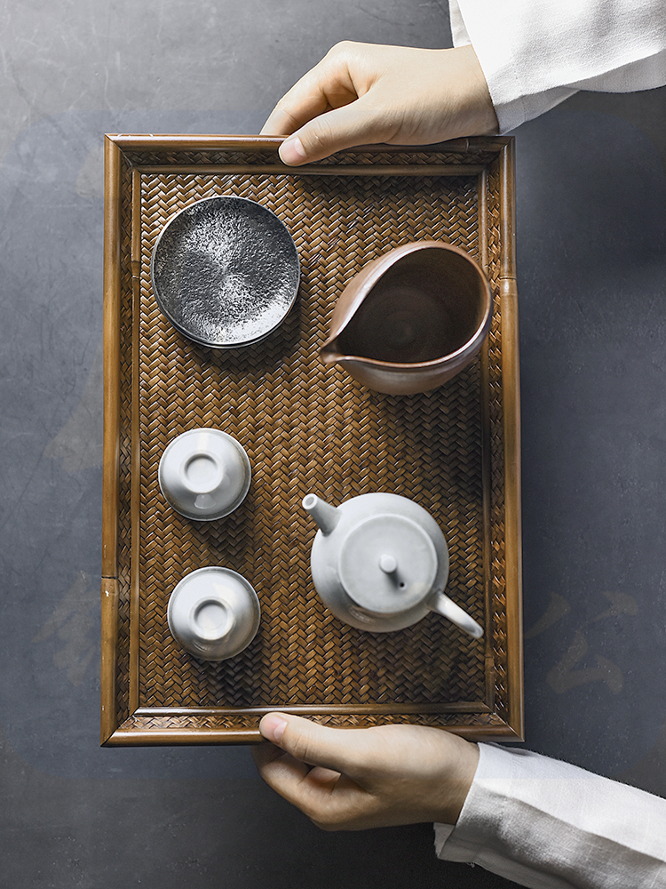 竹编托盘   长方形托盘  仅托盘