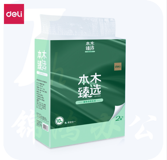 得力 2层150抽 软抽纸 本木臻选MR2150-01(10包/提)