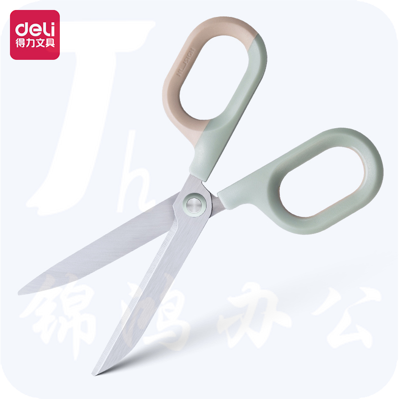 得力纽赛NS056省力剪刀尺寸155mm(绿色)(把)