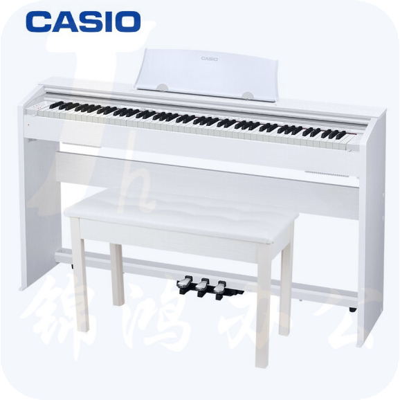卡西欧（CASIO）PX-770WE 电钢琴 88键重锤数码钢琴 带盖家居立式