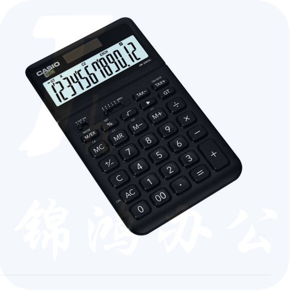 卡西欧 JW-200SC-BK 时尚办公计算器 神木黑