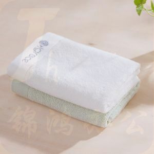 洁丽雅（Grace） 6413A 竹纤维绣花美容面巾 720*330mm 白色