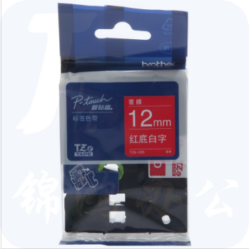 兄弟（brother） TZe-435 兄弟TZe-435 12mm红底白字标签色带(适用所有兄弟PT系列）