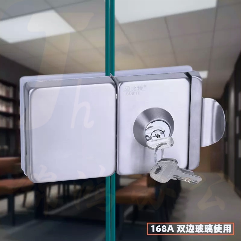 玻璃门锁无框推拉门锁