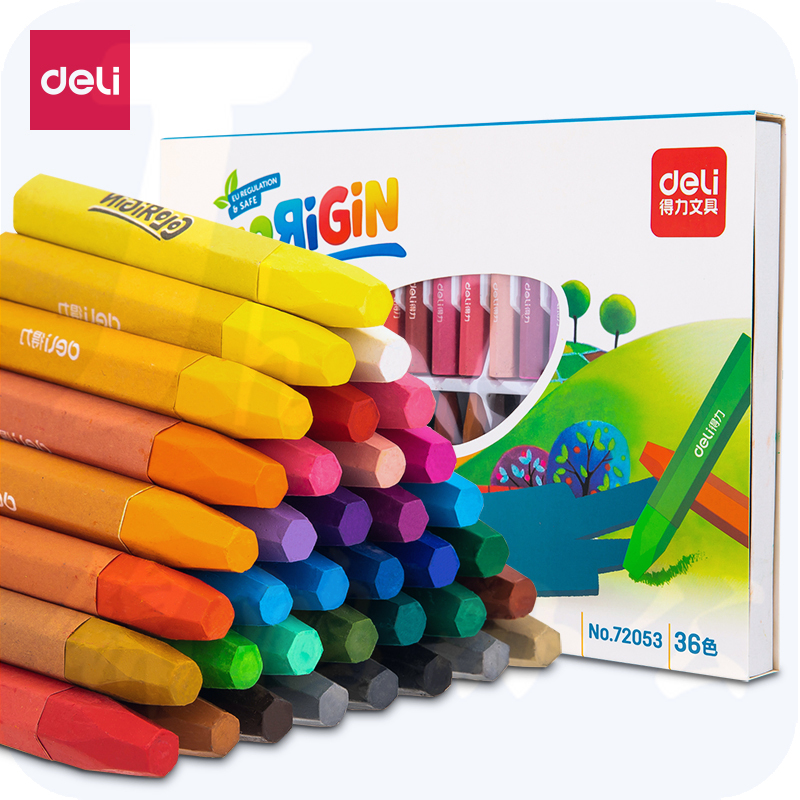 得力72053油画棒(混)(36色/盒)