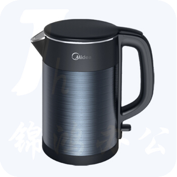 美的（Midea）电热水壶 1.5L家用烧水壶双层防烫 304不锈钢无缝水壶HJ1511a