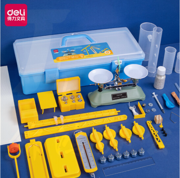 得力74359力学实验箱 初中物理试验箱 力学实验教材