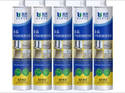 吕氏（LUSHI）中性玻璃胶 免钉胶  金品耐厚硅酮密封胶室外耐老化防水防晒耐用