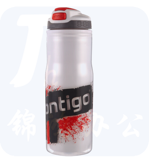 CONTIGO  美国 双层水杯 塑料杯便携隔热 户外运动单车杯 挤压喷射自行车骑行水杯 红色HBC-DEV001