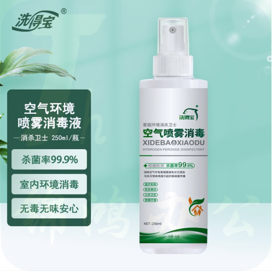 洗得宝 空气消毒液房间儿童玩具宠物杀菌消毒喷雾家用免洗手  250ml