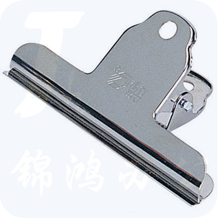 得力（deli）9532  山形铁票夹102mm 袋装 3只/包 银色 1包装