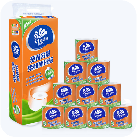 维达 V4081 卷纸3层180g10卷138mm*104mm 6提/箱