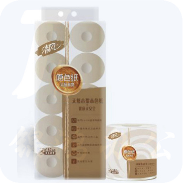 清风  3层平纹 180g/卷  10卷/提  110mm*104mm  天然木浆原色