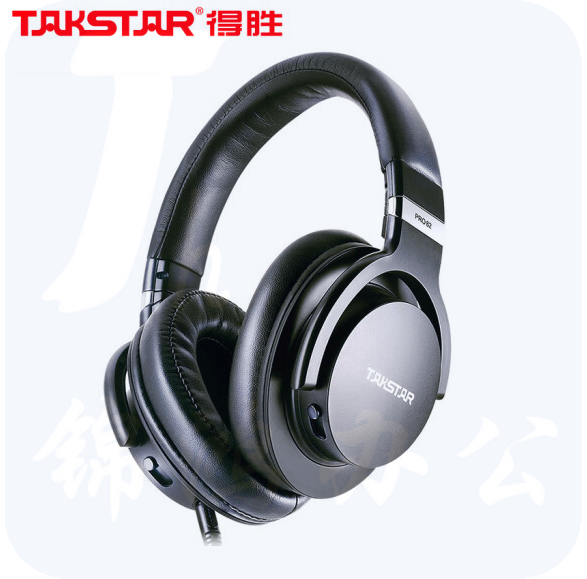 得胜（TAKSTAR）PRO 82头戴式有线耳机电脑K歌录音棚DJ现场封闭式专业录音耳机 黑色