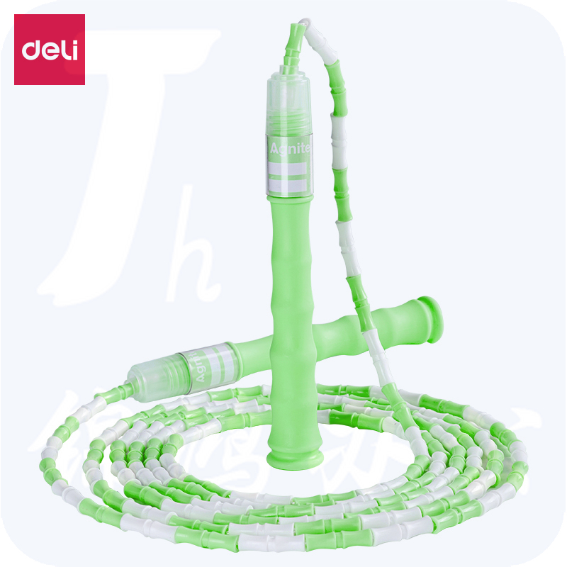 安格耐特F4104竹节跳绳(蓝)(姓名标签款)