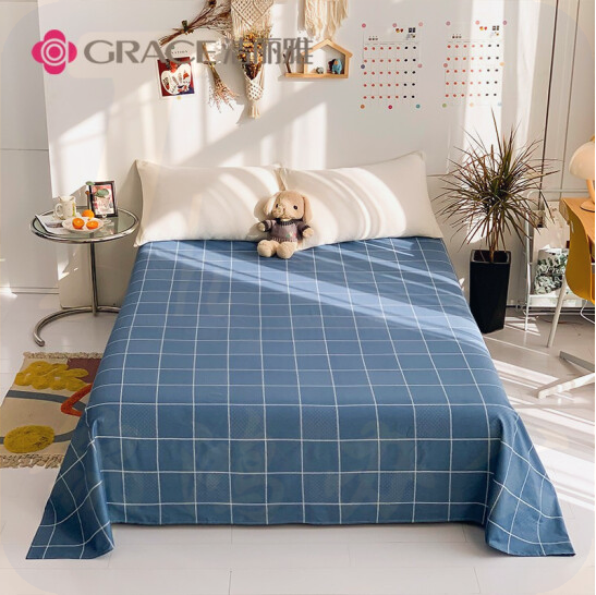 洁丽雅 Grace全棉床单单件 单人学生宿舍被单    160*230cm