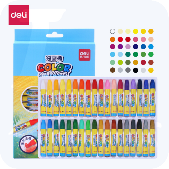 得力(deli) 36色 6964 儿童六角蜡笔    笔绘画笔