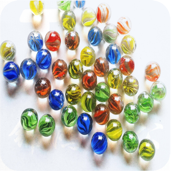 玻璃珠 玻璃球 弹球 弹珠 玻璃弹珠 玩具弹珠  10粒一组 混色