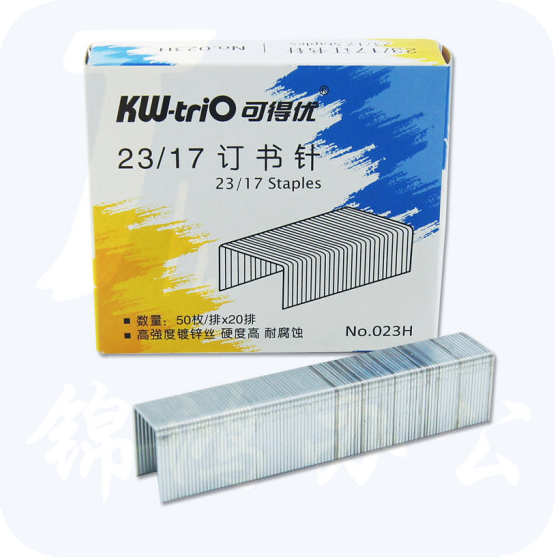 可得优（KW-triO） 镀锌丝订书钉 23/17 1盒  货号：YC