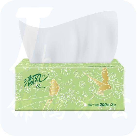 清风 软抽纸面巾纸巾面巾纸  2层200抽/包 3包/提   新老包装随机发货
