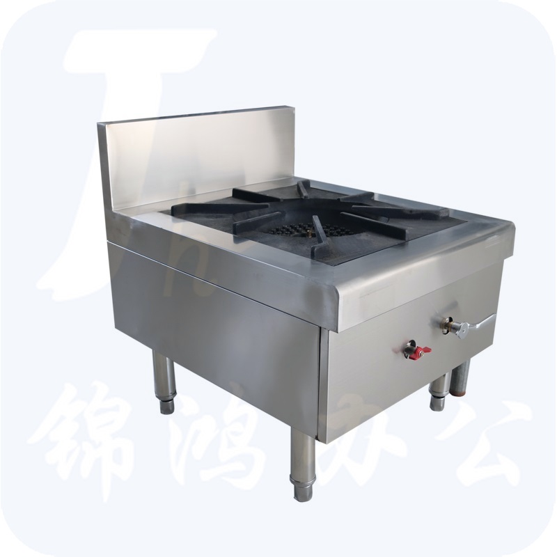 御丰 自吸风单眼低汤灶  不锈钢矮脚炉  尺寸：600×700×500    熄火保护 电子打火 货号：ZF